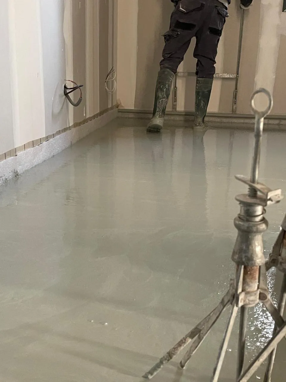 Chantier chape liquide - Top'Isol