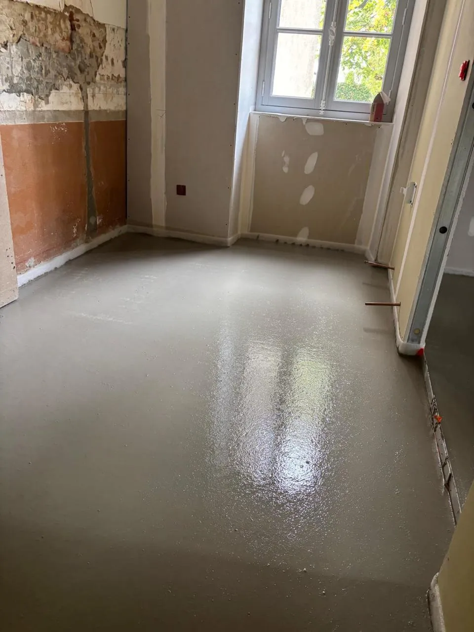 Chantier chape liquide - Top'Isol